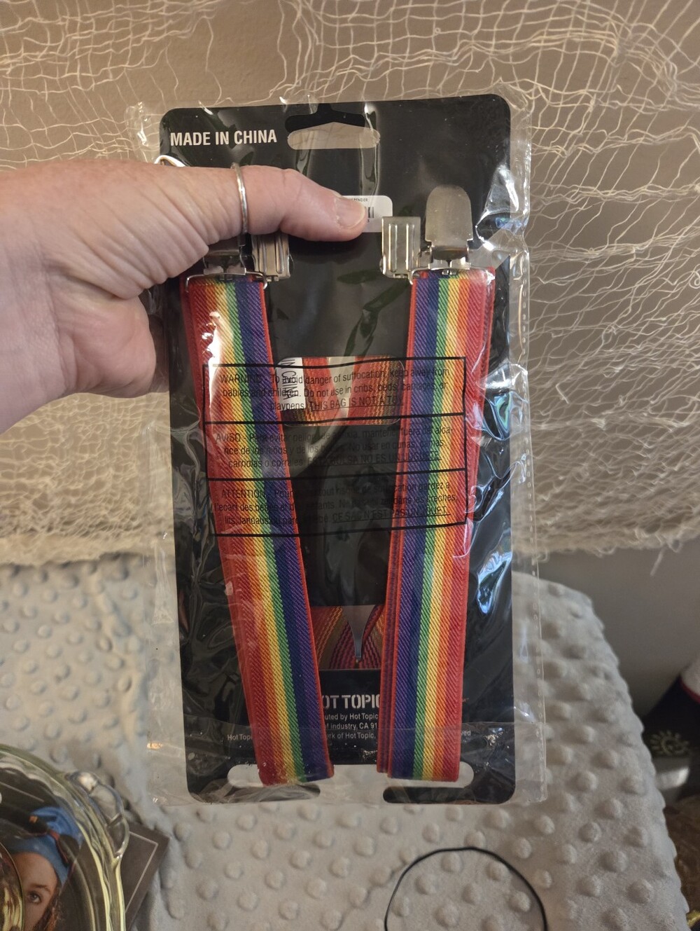 Rainbow New in package suspenders